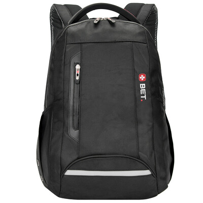 

14 inch laptop bag male models shoulder bag fashion casual backpack bag BT62033BL black