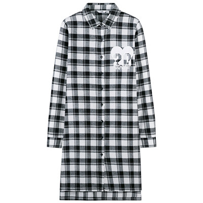 

Semir Ladies Lattice Long Sleeve Shirt Long Sleeve Shirt 13316050023 Black & White M