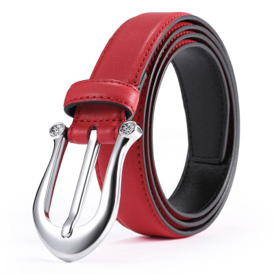 

Kou a Cnoles ladies belt buckle fashion Korean version of the belt sweet casual wild belt with PM015 red