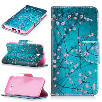 

Plum blossom Design PU Leather Flip Cover Wallet Card Holder Case for Samsung Galaxy J3 2017