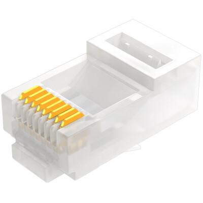 

Shanze SAMZHE SG-6100 six types of Gigabit RJ45 crystal head CAT6 class 8P8C network terminal gold-plated imports of environmentally friendly plug steel material quality constant 100 box