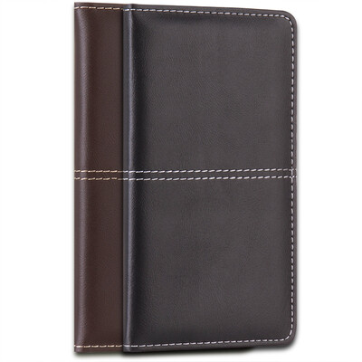 

Effective deli 3325 98 pages business office notepad 48k leather face notebook notebook color random