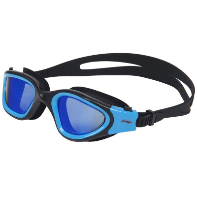 

Li Ning (LI-NING) goggles men and women anti-fog waterproof high-definition swimming glasses large box coated swimming goggles adult comfortable LSJL627 black blue