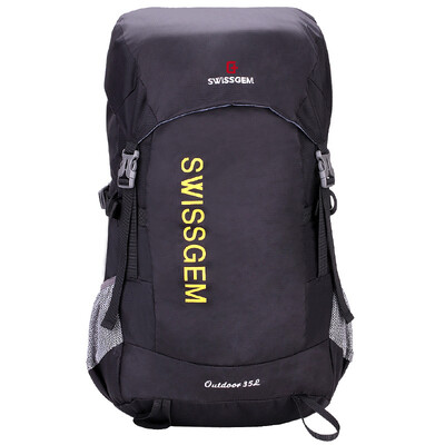 

SVVISSGEM Waterproof Mountaineering Bag 35L Large Capacity Lightweight Backpack Travel Shoulder Bag Men & Women Leisure Outdoor Mountaineering Shoulder Bag SA-9891 Black