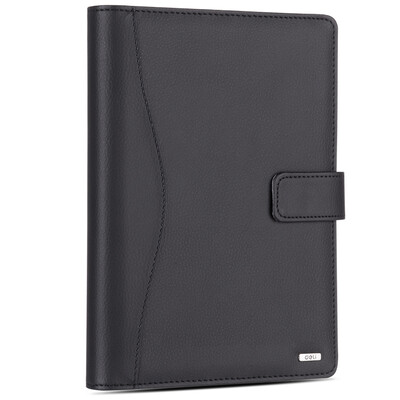 

Effective deli 3164 leather business leather skin notebook 25K 100 pages black