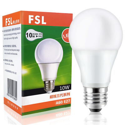 

Супермаркет] [Jingdong FSL (FSL) Светодиодная лампа 10W E27 большой рот энергии экономии лампочки 6500K дневного света серебро Hyu