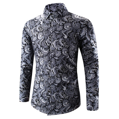 

Men Cotton Printed Long Sleeves Casual Shirts