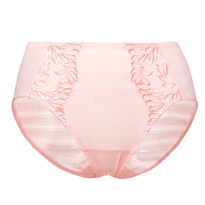 

Love Aimer ladies underwear flower hi high waist briefs sexy embroidery AM22HB1 pink 16070  single install