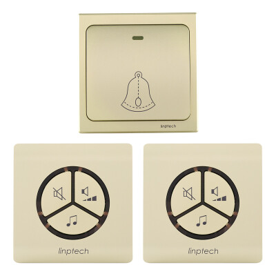 

Jingdong Supermarket] collar Pu technology G1 smart home champagne gold one drag two doorbell wireless home intelligent self-power remote distance remote control no battery outdoor villa waterproof electronic doorbell