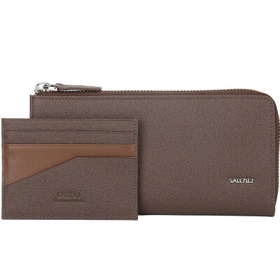 

SATCHI Business Leisure Brown Small Cattle Leather Men&39s Handbag EQ56517-3F Dark Brown