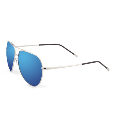 

Game 100 polarized sunglasses men and women classic yurt mirror driving mirror sunglasses 1719 silver frame ice blue film