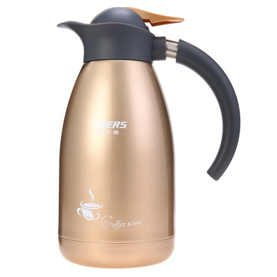 

Halle 2000ml stainless steel vacuum insulation pot home office coffee warm pot thermos bottle HK-2000T gold