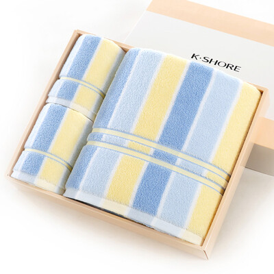 

Gold cotton GA1087W blue towel 2 towels 1 untwisted satin soft gift set of family gifts buy gifts