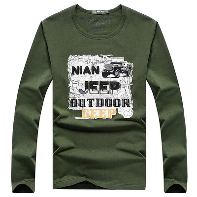 

NIAN JEEP мужской лонгслив комфортная повседневная одежда круглый воротник