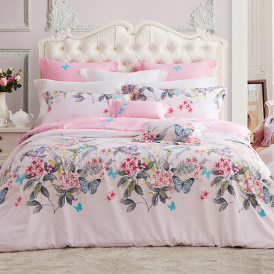 

Taste Bedding Home Textiles Tweed Twill Prints Four Comfort Sets Bed Covers Cardamom Love Pink 18m Bed 220 240cm