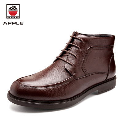 

APPLE 2017men's dress shoes business Genuine Leather high quality flat shoes for mens