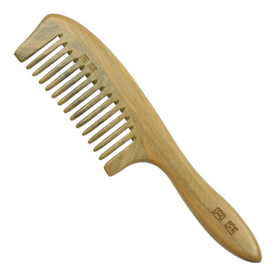 

Palace of the green sandalwood combs wide&thin slender handle gift box gift packaging L19-1