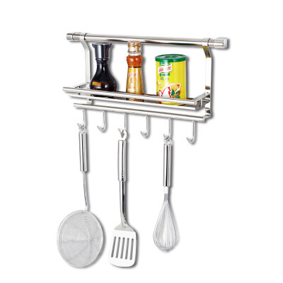 

Gorlde 20891T-NA Stainless Steel Kitchen Shelf Single Layer Hanging Shelf with Hook