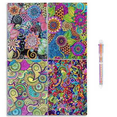 

Kinbor Notepad Notebook Journal with Fluorescent pen Pigment Brush DTB01001