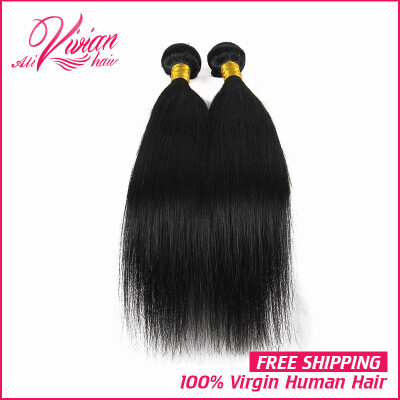 

Best brazilian virgin hair straight 2 bundles human hair weave Vivian Hair products virgin brazilian straight hair bundles