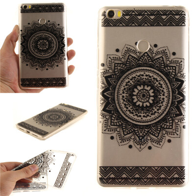 

Black mandala Pattern Soft Thin TPU Rubber Silicone Gel Case Cover for XiaoMi Mi Max