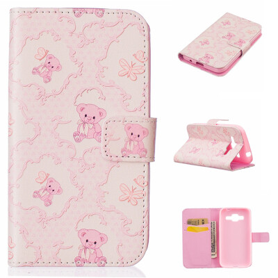 

Little bear Design PU Leather Flip Cover Wallet Card Holder Case for SAMSUNG GALAXY CORE Prime G360
