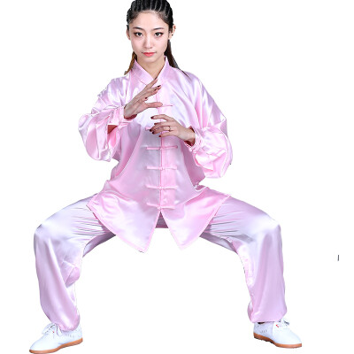 

By wave Zooboo Tai Chi clothes in the elderly tai chi practice kung fu national costume martial arts morning exercises men and women spring and summer  number pink