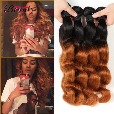 

Top Quality Brazilian Body Wave Human Virgin Hair T1B30 Blonde Hair 100 Human Raw Hair Extension 4 Bundles Deal