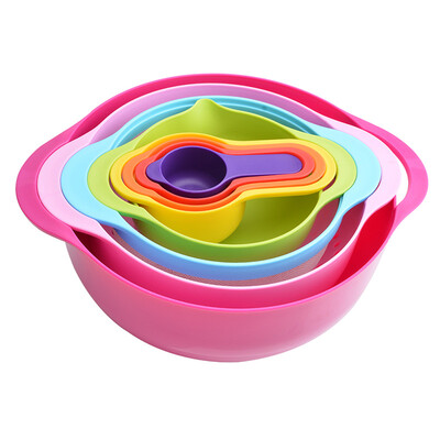 

Jingdong supermarket the United States kitchen maxcook drain basket wash pots stirring basin basin fruit pots spoon color bustling 8 sets of MCPJ353