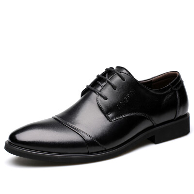 

Yicki EGCHI Dress shoes men's business casual fashion wear-resistant shoes 9614 black 42