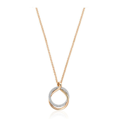

SWAROVSKI Swarovski Rose Gold Double Ring Pendant Necklace 5194455