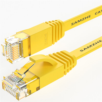 

Shanze (SAMZHE) SZ-605YL шесть CAT6 класс Гигабитная плоская кабельная компьютерная сеть перемычка линейный кабель желтый 5 метров