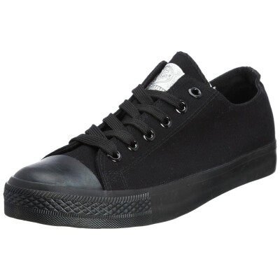 

(Warrior) pure color tie with low to help fashion tide section couple canvas shoes work shoes WXY167 black 35