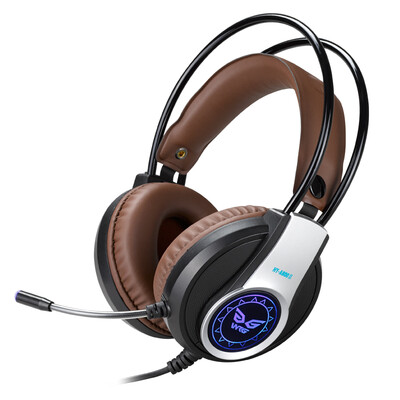 

Hyundai HYUNDAI HY-A800II 35 single plug version headset headset cool headset LED light mobile phone laptop headset black coffee color