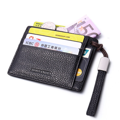 

BOSTANTEN BOSTANTEN card pack business card chuck layer of leather men&39s driver&39s license leather wallet bank card wallet wallet girl B7163061 dark brown