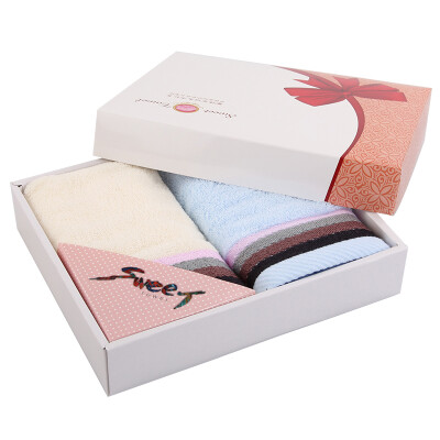 

Xin brand towel home textiles Europe wind cotton satin stalls towel gift box two loaded