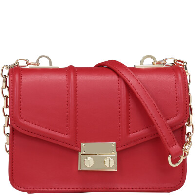 

Golden Fox (FOXER) new ladies shoulder Messenger bag fashion simple wild chain bag female small square bag 948005F1C red