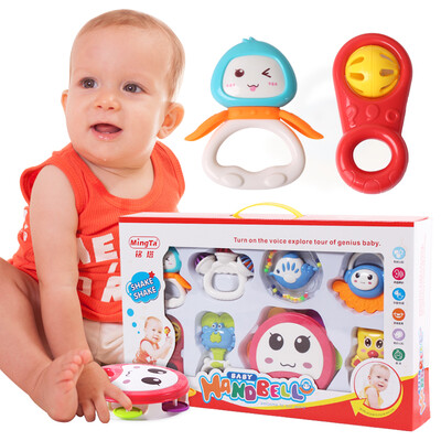 

Мин Ting (MING TA) baby колокола хвосты младенец ребенок новорожденные головоломки игрушки раннего детства образования 8 комплектов подарочной коробке