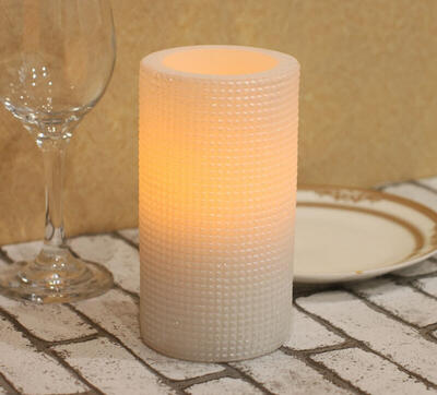 

DFL Flameless Real Wax Electronic Led Candles With TimerEmbossed Space Lattice76X152 cmfor Mothers Day Gift