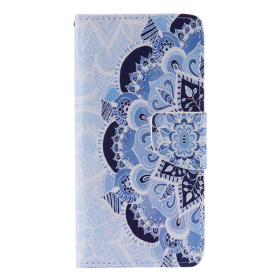 

Blue Flower Design Кожа PU откидной крышки Кошелек Карты Держатель чехол для LG G5