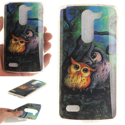

Oil painting owl Pattern Soft Thin TPU Rubber Silicone Gel Case Cover for LG D337