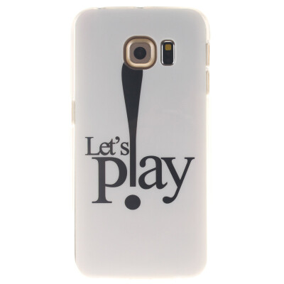 

Lets Play Pattern Soft Thin TPU Rubber Silicone Gel Case Cover for SAMSUNG GALAXY S6 Edge