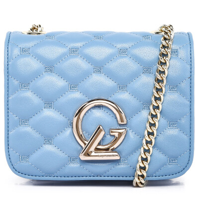 

Gulongxue Guy Laroche ladies leather rhinestone chain fashion business handbag small bag small GS1280022-08 blue