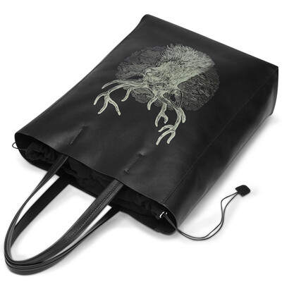 

ULIFE men&39s shoulder bag soft head layer leather casual handbag fashion printing male package Tote package deer totem T3013