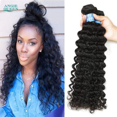 

Malaysian Virgin Hair Deep Wave 4 Bundles Angie Queen Hair Malaysian Deep Wave Maylasian Deep Curly Weave Human Hair Extensions