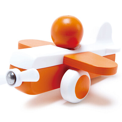 

Hape Baby Aircraft Orange puzzle educational wooden toys over the age of 1 E0065
