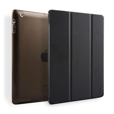 

ESCASE Apple iPad2 / iPad4 / iPad3 / new iPad Case / Case Tablet PC ipad2 Leather Case Triple Sleeve Holder Sleeping Shell Elegant Stripe Elegant Black