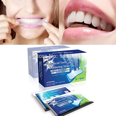 

14 pouches/pack Advanced Teeth Whitening Strips Professional Oral Hygiene Dental Care Fast Bleaching Tooth Whitener Set