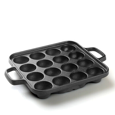 

Jingdong Supermarket Cooking Big King Pans 16-hole thick cast iron Japanese balls burning octopus burning frying pan Induction Cooker Gas Gas stove fire fire General J20ATQ13