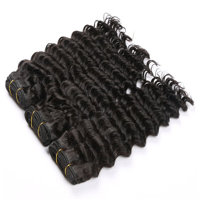 

Goss Hair Factory Mongolian Deep Wave Virgin Hair 3 Bundles a Lot Mongolian More Wavy With Bundles 8A Unprocessed Virgin Hair